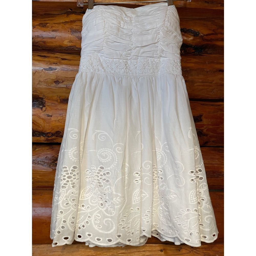 NWT‎ White Strapless Dress by Sequin Hearts Jr Size 5
